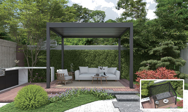 Lames orientables de pergola